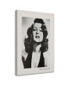 Rita Hayworth black and white portrait - Black and white Canvas paintings | FEEBY