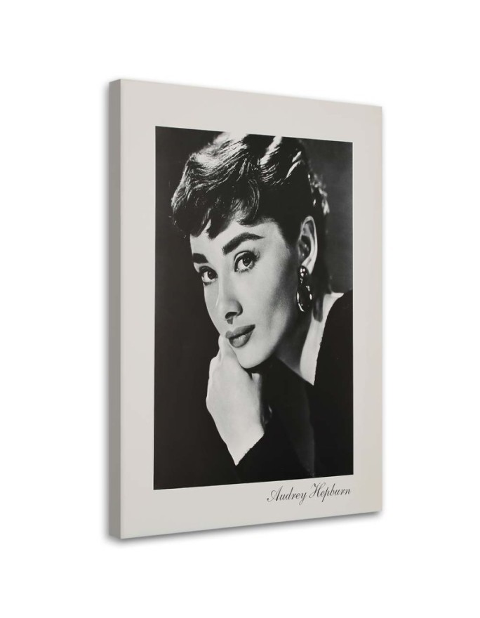 Audrey Hepburn sepia portrait - Canvas prints actors and actresses | FEEBY