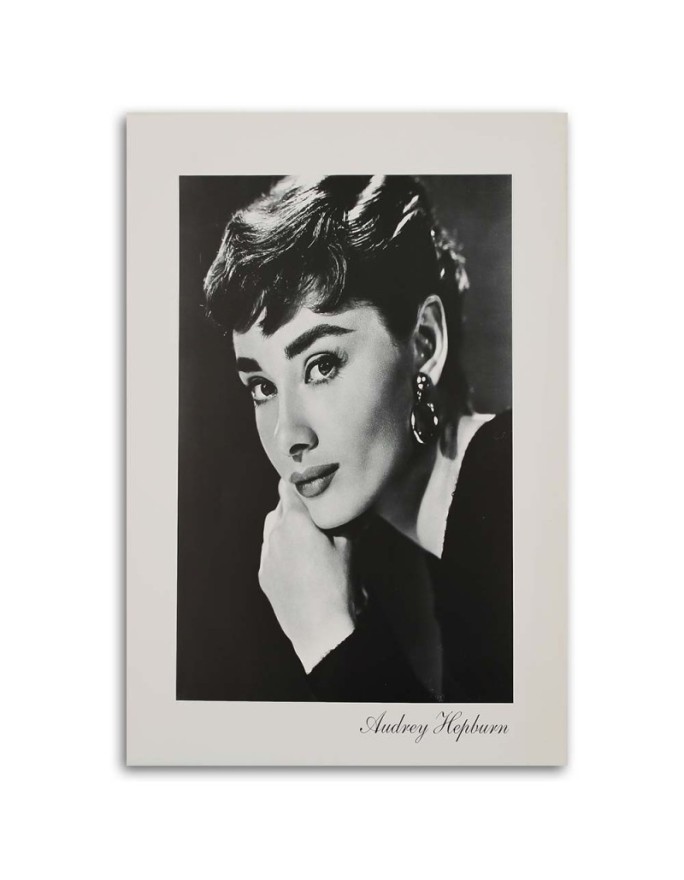 Audrey Hepburn sepia portrait - Canvas prints actors and actresses | FEEBY