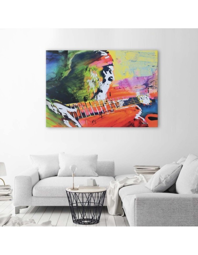 Pictures on Canvas for a room printed on canvas - Kurt Cobain abstract | FEEBY