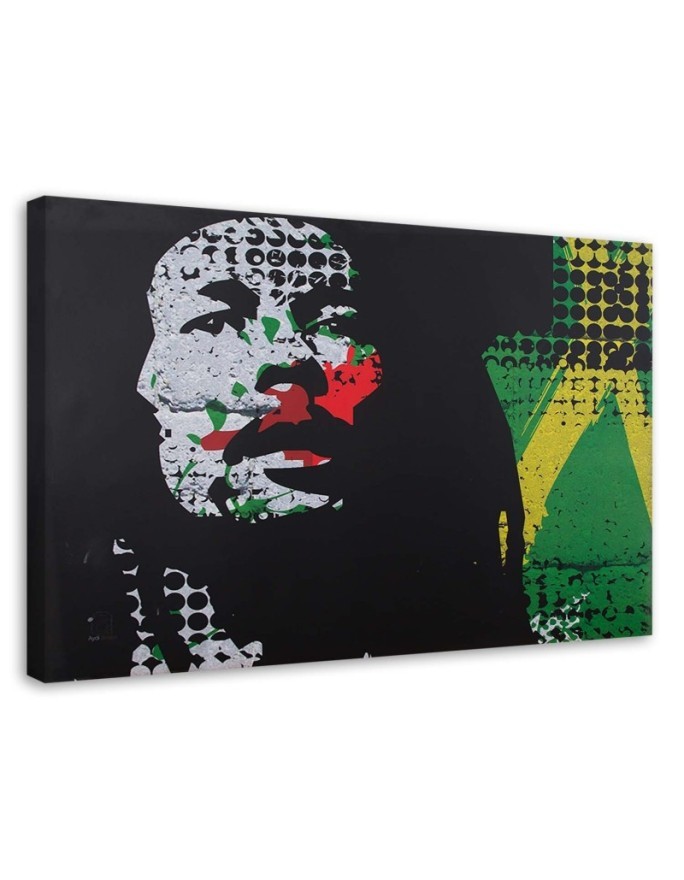 Pictures for the room printed on canvas - Bob Marley portrait | FEEBY