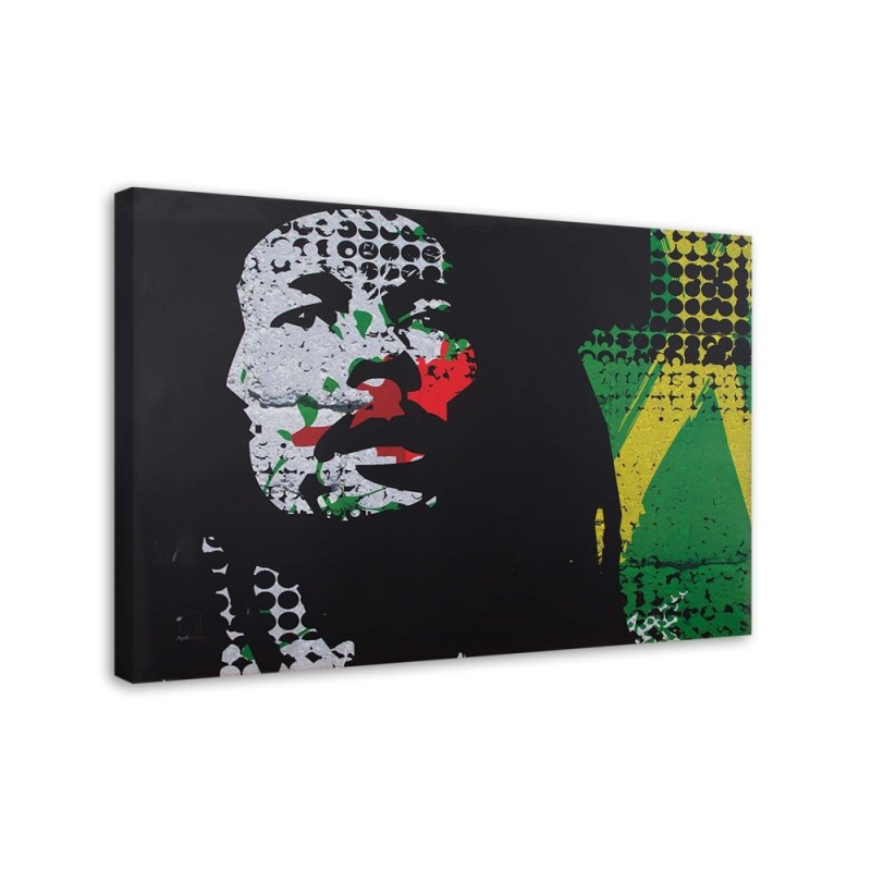 Pictures for the room printed on canvas - Bob Marley portrait | FEEBY