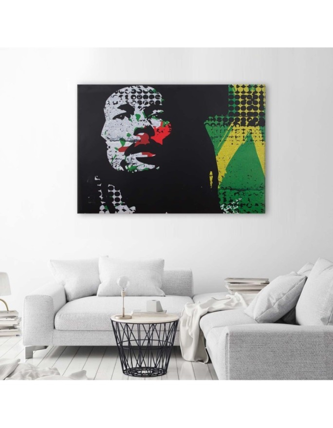 Pictures for the room printed on canvas - Bob Marley portrait | FEEBY