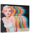 Canvas painting - Marilyn Monroe with coloured shadows | FEEBY