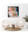 Canvas painting - Marilyn Monroe with coloured shadows | FEEBY