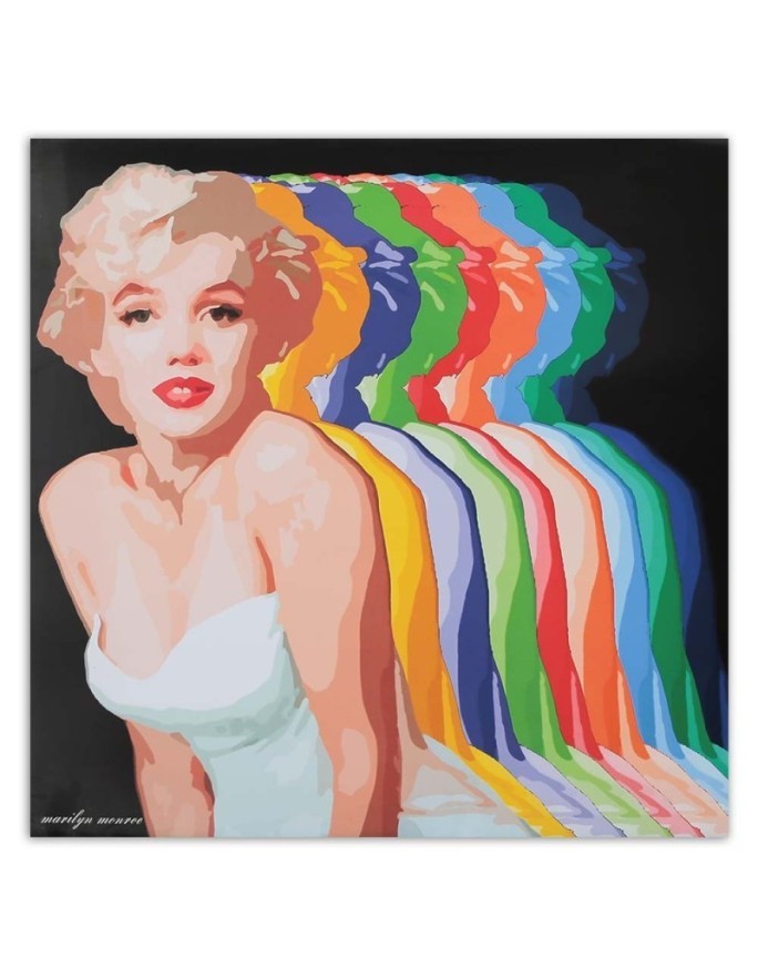 Canvas painting - Marilyn Monroe with coloured shadows | FEEBY