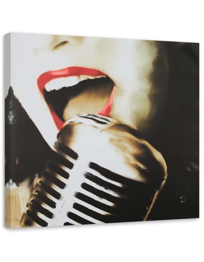 Modern Canvas paintings on canvas - Mouth of a singing woman | FEEBY