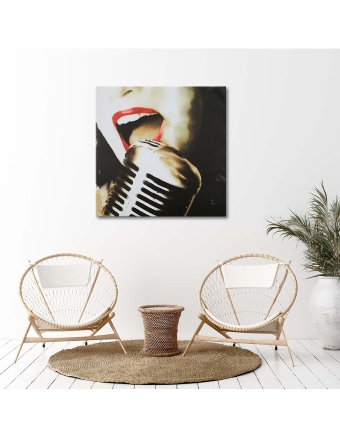 Modern Canvas paintings on canvas - Mouth of a singing woman | FEEBY