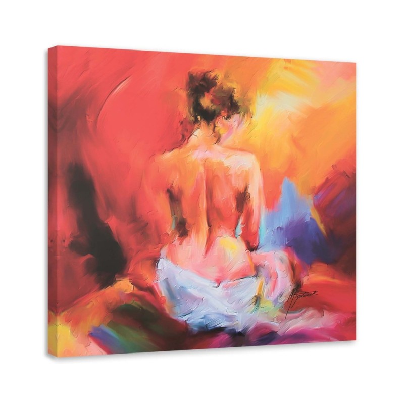 Modern paintings on canvas - Colorful female nude | FEEBY
