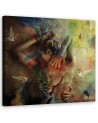 Modern paintings on canvas - Woman abstract colourful | FEEBY