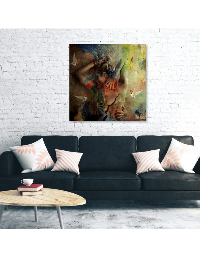 Modern paintings on canvas - Woman abstract colourful | FEEBY