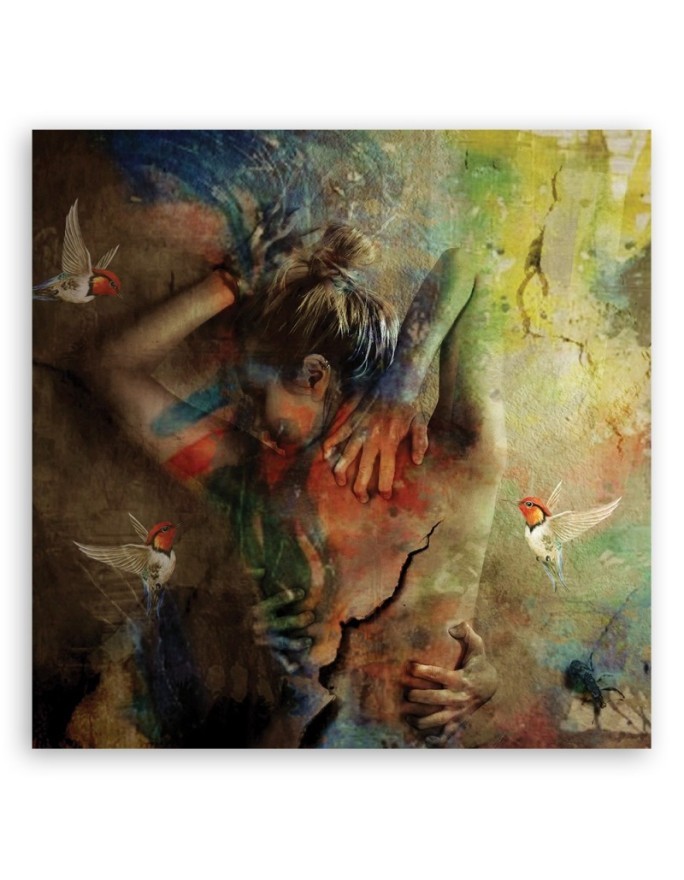 Modern paintings on canvas - Woman abstract colourful | FEEBY