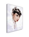 Pictures on Canvas Actors and actresses - Audrey Hepburn in white | FEEBY
