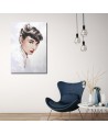 Pictures on Canvas Actors and actresses - Audrey Hepburn in white | FEEBY