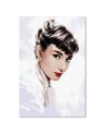 Pictures on Canvas Actors and actresses - Audrey Hepburn in white | FEEBY