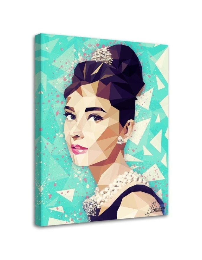 Wall art of actors and actresses - Audrey Hepburn with a bun Cantu | FEEBY