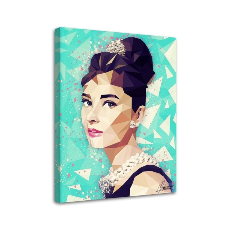 Wall art of actors and actresses - Audrey Hepburn with a bun Cantu | FEEBY