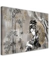 Geisha and bamboos - Oriental paintings on canvas | FEEBY