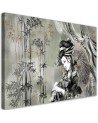 Geisha and bamboos - Oriental paintings on canvas | FEEBY