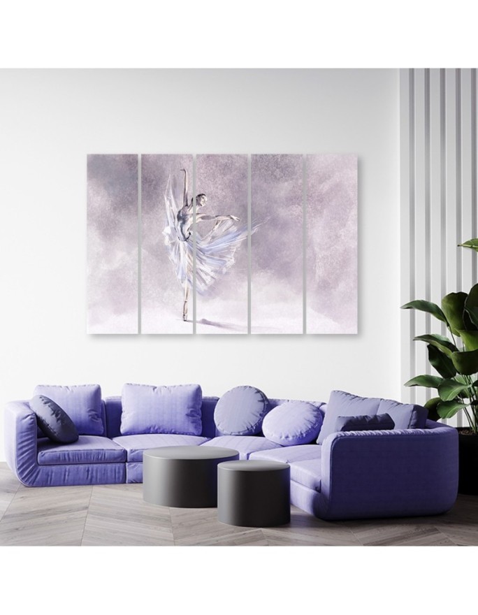 Ballerina dancing - Multipart canvas painting | FEEBY
