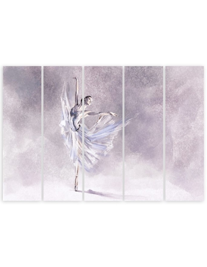 Ballerina dancing - Multipart canvas painting | FEEBY