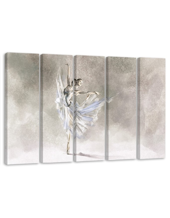 Ballerina dancing - Multipart canvas painting | FEEBY