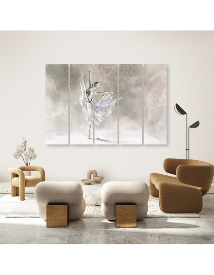 Ballerina dancing - Multipart canvas painting | FEEBY