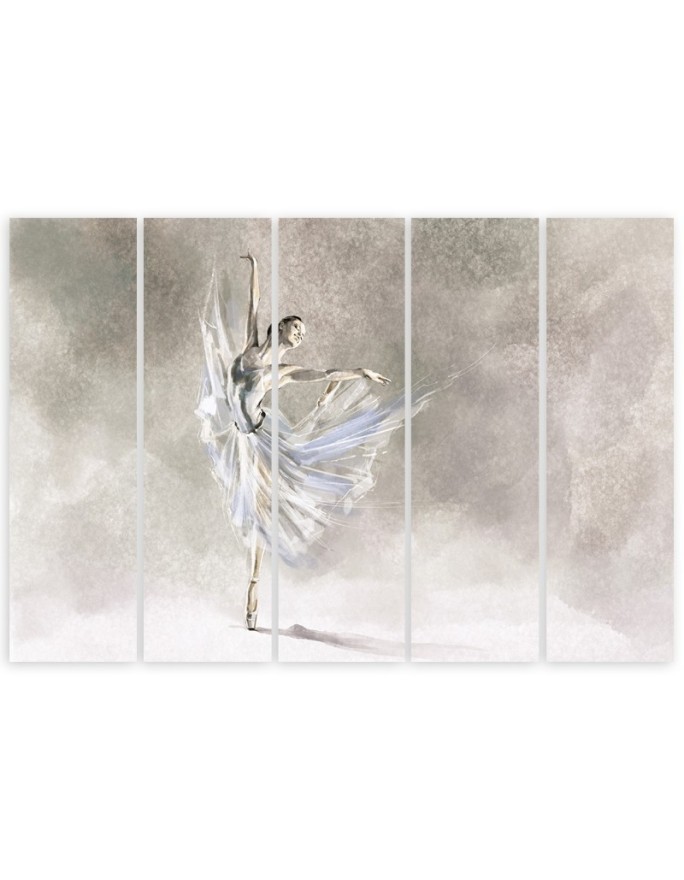 Ballerina dancing - Multipart canvas painting | FEEBY