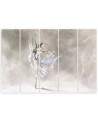 Ballerina dancing - Multipart canvas painting | FEEBY