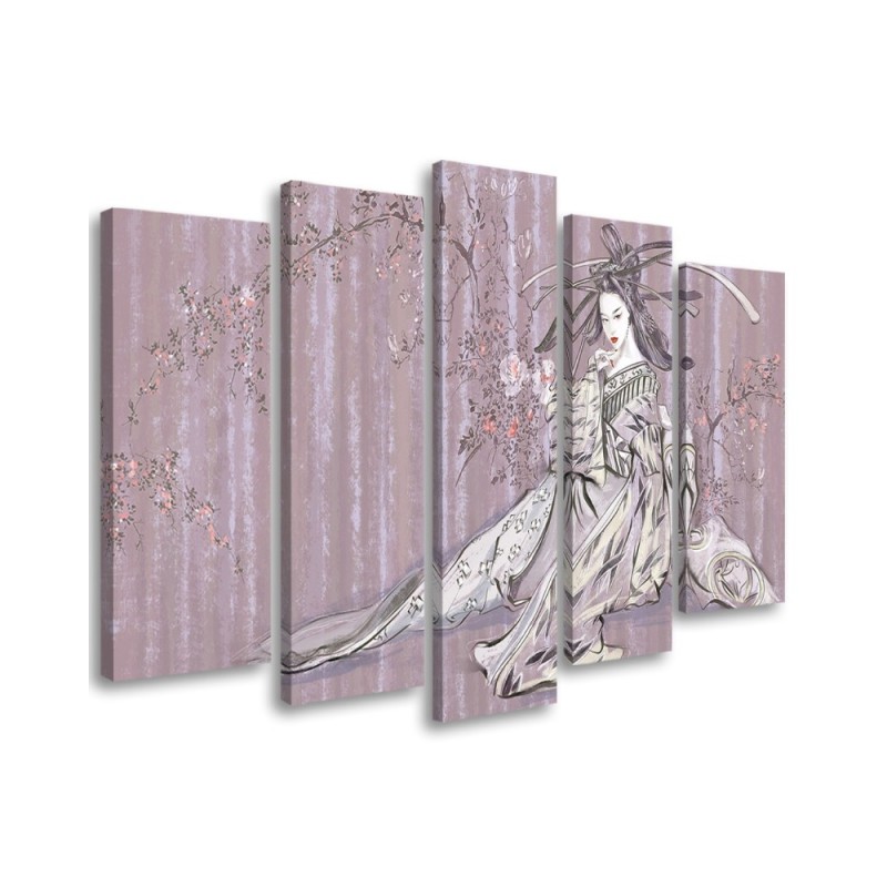 Traditional Japanese geisha - Multipart canvas painting | FEEBY