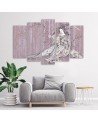 Traditional Japanese geisha - Multipart canvas painting | FEEBY