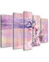 Woman with long hair - Multipart paintings for the living room | FEEBY