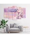 Woman with long hair - Multipart paintings for the living room | FEEBY