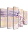 Woman with long hair - Multipart paintings for the living room | FEEBY