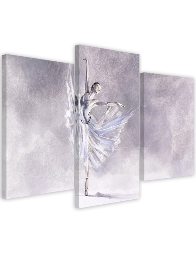 3 piece Canvas print for the room printed on canvas - Ballerina's pirouette | FEEBY