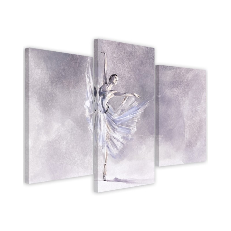 3 piece Canvas print for the room printed on canvas - Ballerina's pirouette | FEEBY