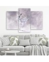 3 piece Canvas print for the room printed on canvas - Ballerina's pirouette | FEEBY
