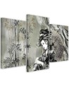 Canvas print for the room printed on canvas - Geisha and bamboos | FEEBY