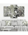 Canvas print for the room printed on canvas - Geisha and bamboos | FEEBY