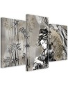 Oriental Canvas print - Geisha and bamboos | FEEBY