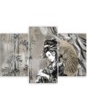 Oriental Canvas print - Geisha and bamboos | FEEBY