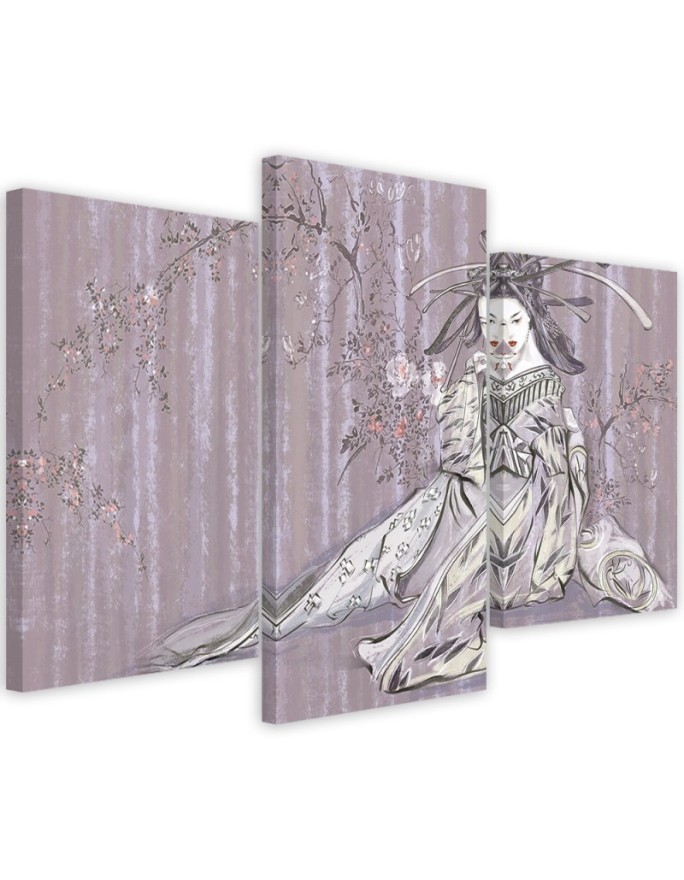 Modern Canvas paintings 3 piece - Traditional Japanese geisha | FEEBY
