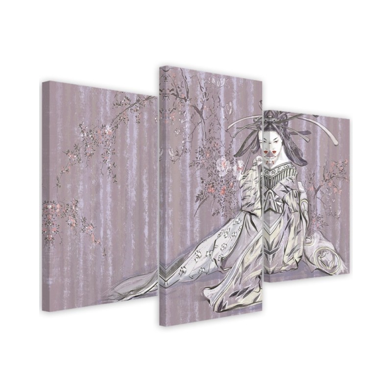 Modern Canvas paintings 3 piece - Traditional Japanese geisha | FEEBY