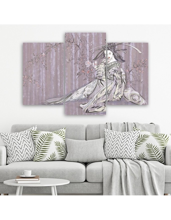 Modern Canvas paintings 3 piece - Traditional Japanese geisha | FEEBY