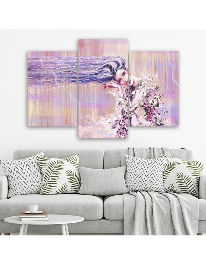 Modern paintings - Woman with long hair | FEEBY