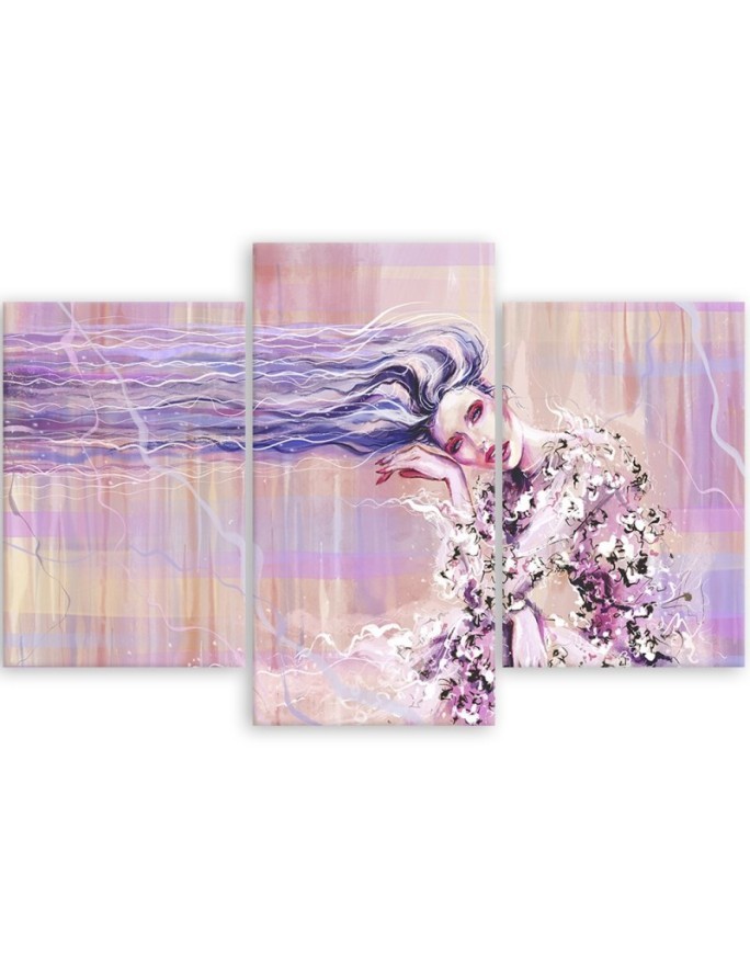 Modern paintings - Woman with long hair | FEEBY