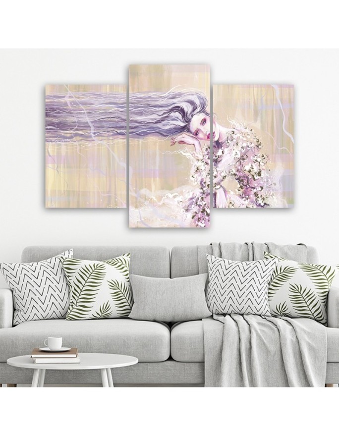 Modern paintings - Woman with long hair | FEEBY