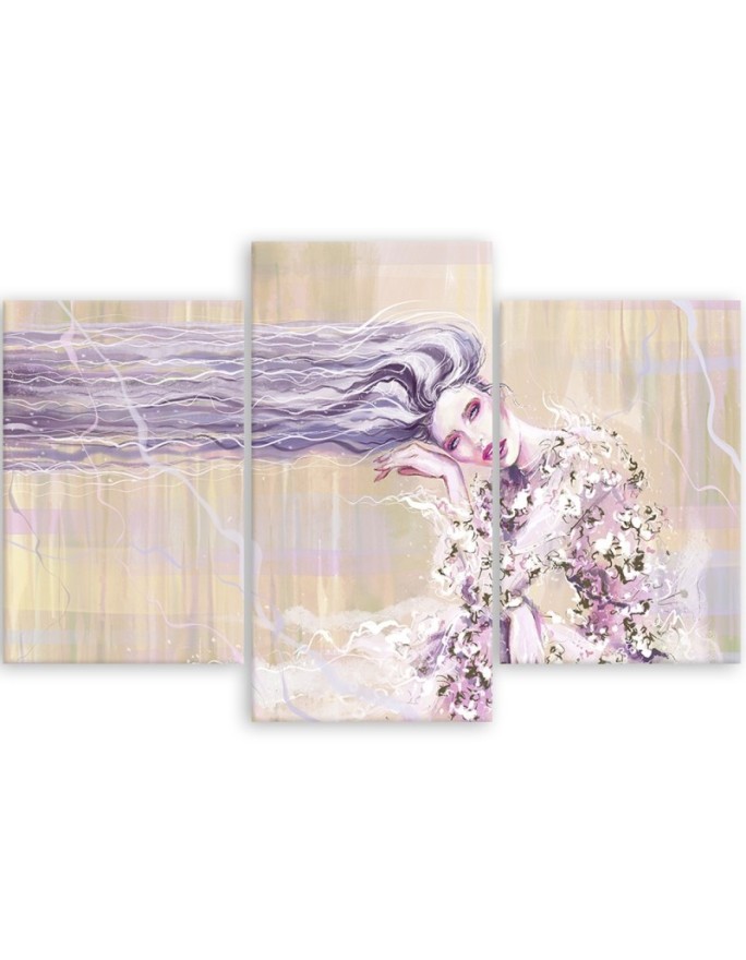 Modern paintings - Woman with long hair | FEEBY
