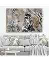 Oriental Canvas print for the room printed on canvas - Geisha and bamboos | FEEBY