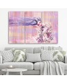 Woman with long hair - Canvas print for the living room | FEEBY